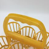 Vintage yellow bottle holder