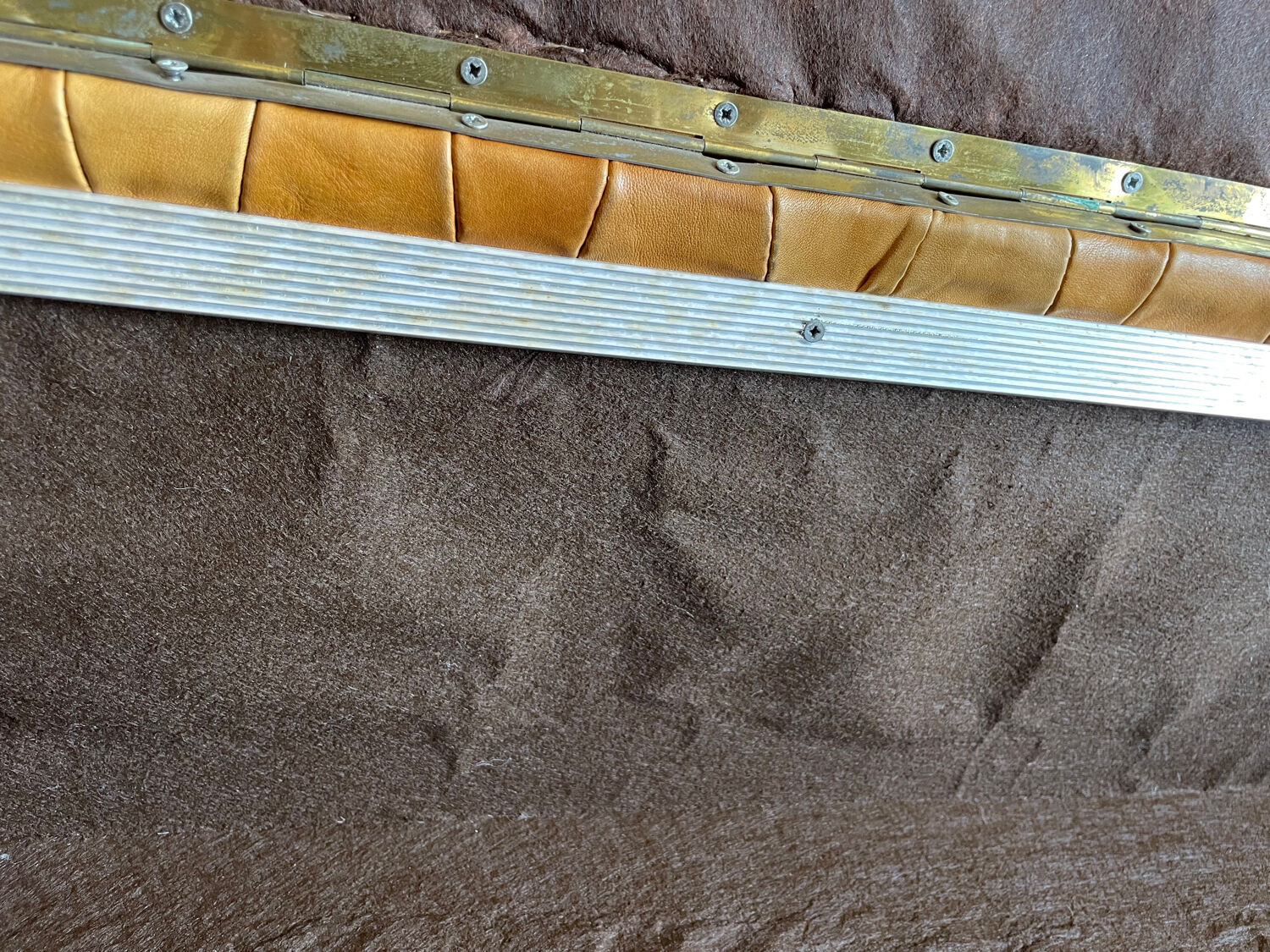 Banc pouf coffre en cuir patchwork  De Sède