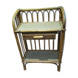 Rattan serving table