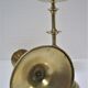 Pair of vintage brass candlesticks decorated with flowers