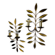 Pair of floral gilded Florentine wall sconces, large mid-century design, Italy 1960s