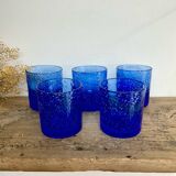 5 verres bullés vintage