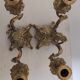 Pair of vintage brass 2-candle candelabra candlesticks