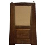 Art nouveau oak wall shelf with built-in frame