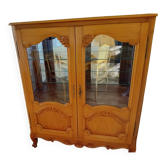 Vitrine moulures coquillages en bois verre et miroir