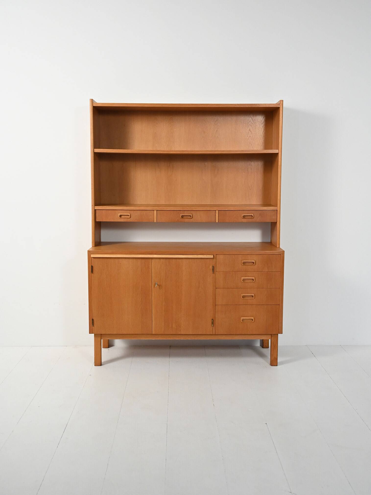 Oak sideboard-bookcase, 1960s