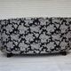 1960s, Danish 2-seater "Banan" sofa, black-white fabric, beech wood.