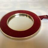 Old garnet velvet mirror