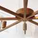 1960 vintage brass chandelier - glass