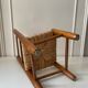 Children's chair wood and straw