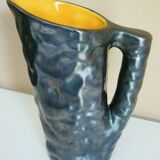 Glazed ceramic pitcher, design from the 50s/60s, signed "La Poterie Perigordine"
