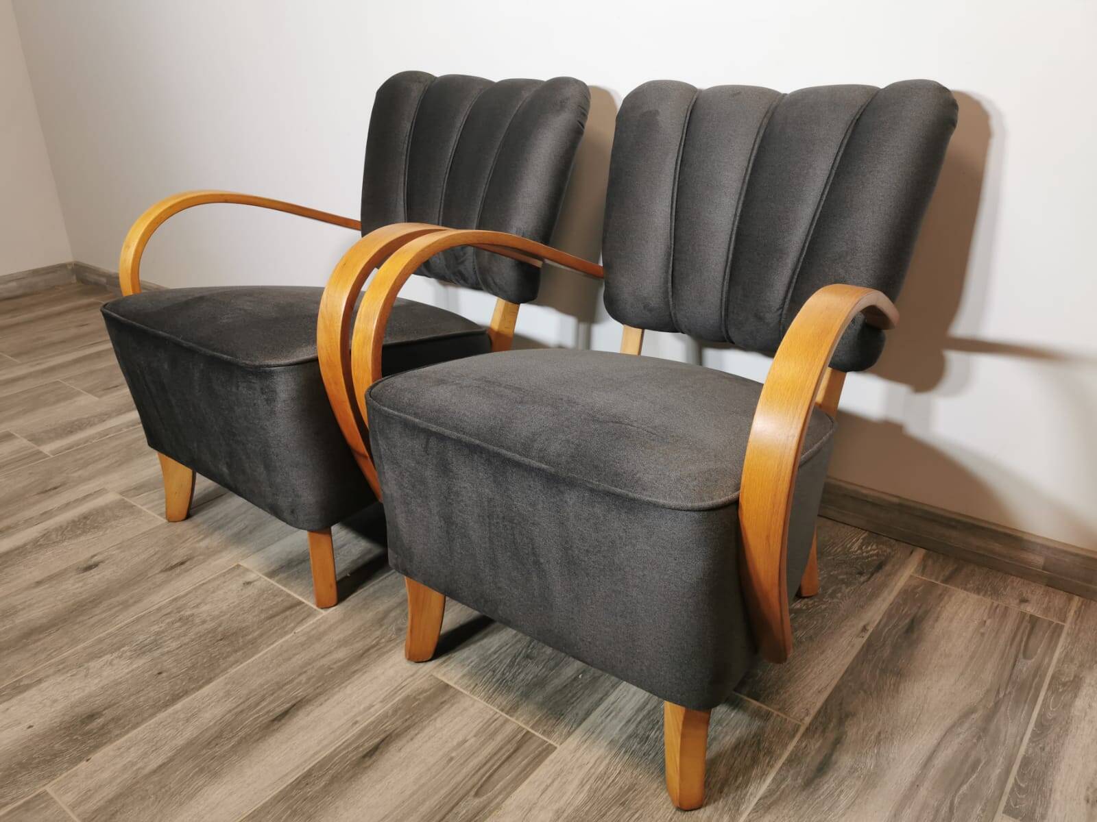 Armchairs by Jindřich Halabala, 1950s, Set of 2