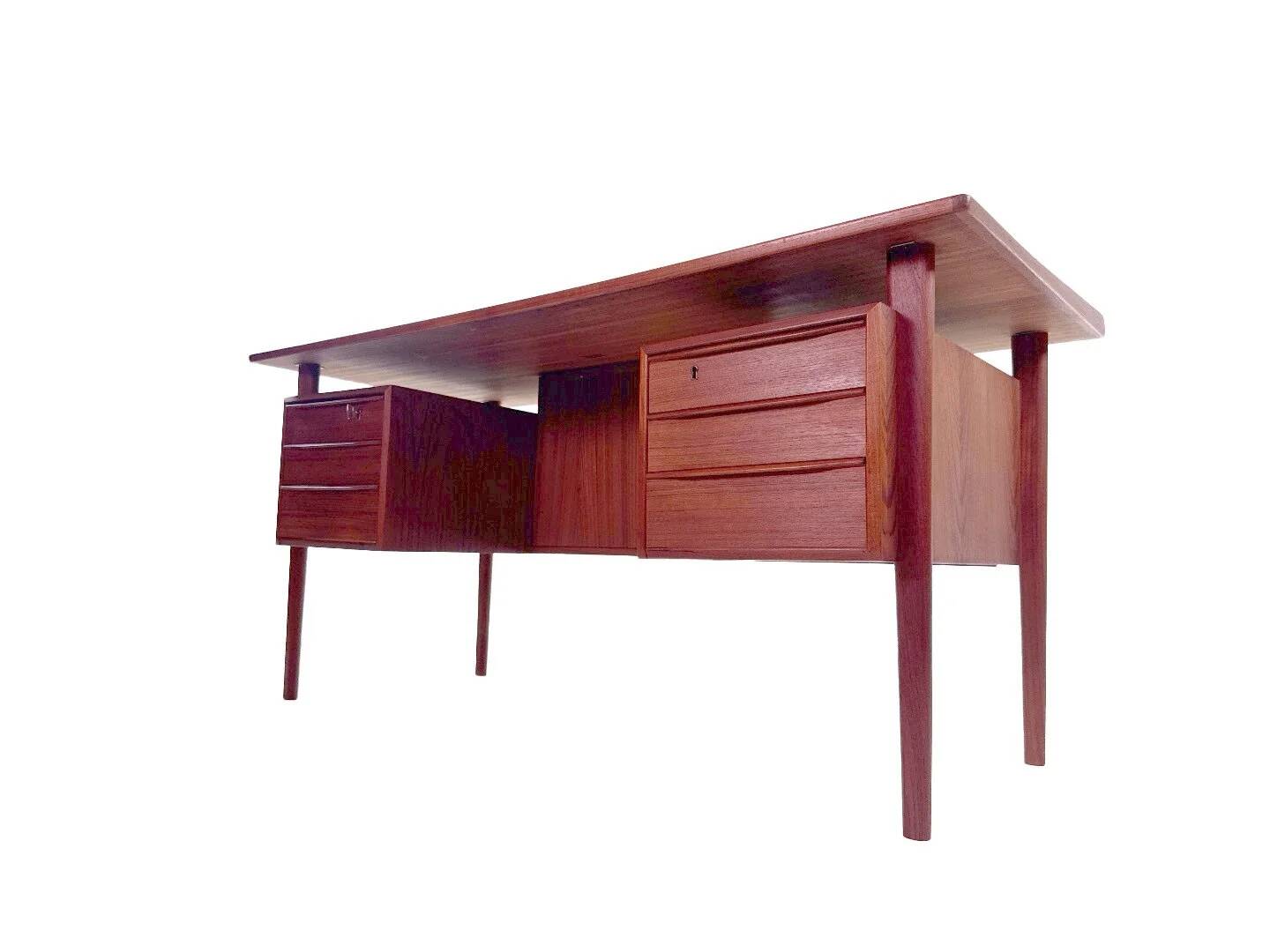 Vintage Danish freestanding desk by Peter Løvig Nielsen