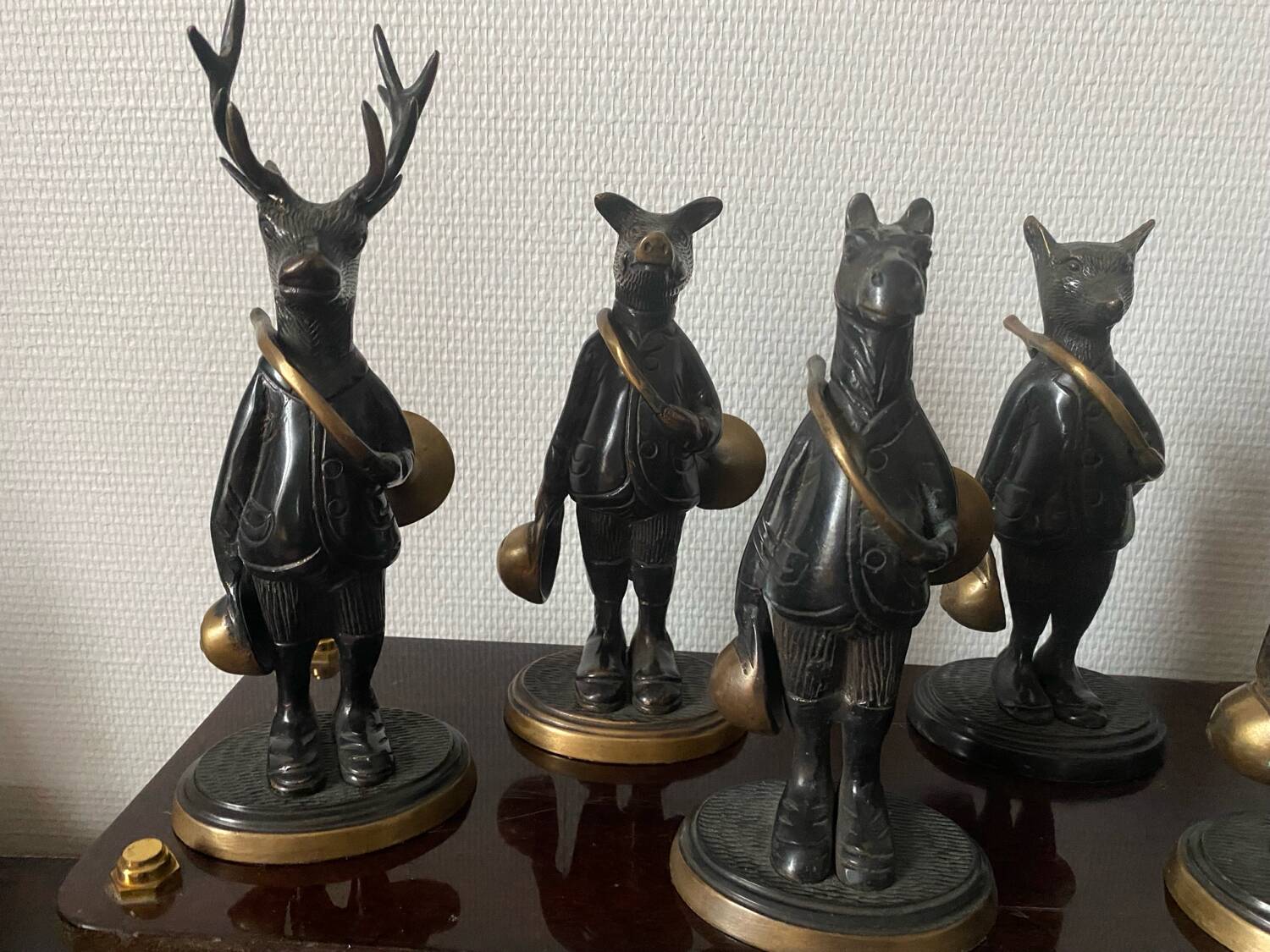 Bronze animal statuettes