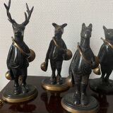 Bronze animal statuettes