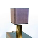 POLISHED/FROSTED BRONZE LAMP MICHEL MANGEMATIN FRANCE 1960