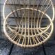 Vintage bamboo rattan shell armchair from the 60s