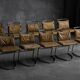 Leather & Steel Dining Chair by Raymond Rombouts, Belgium, 20th century