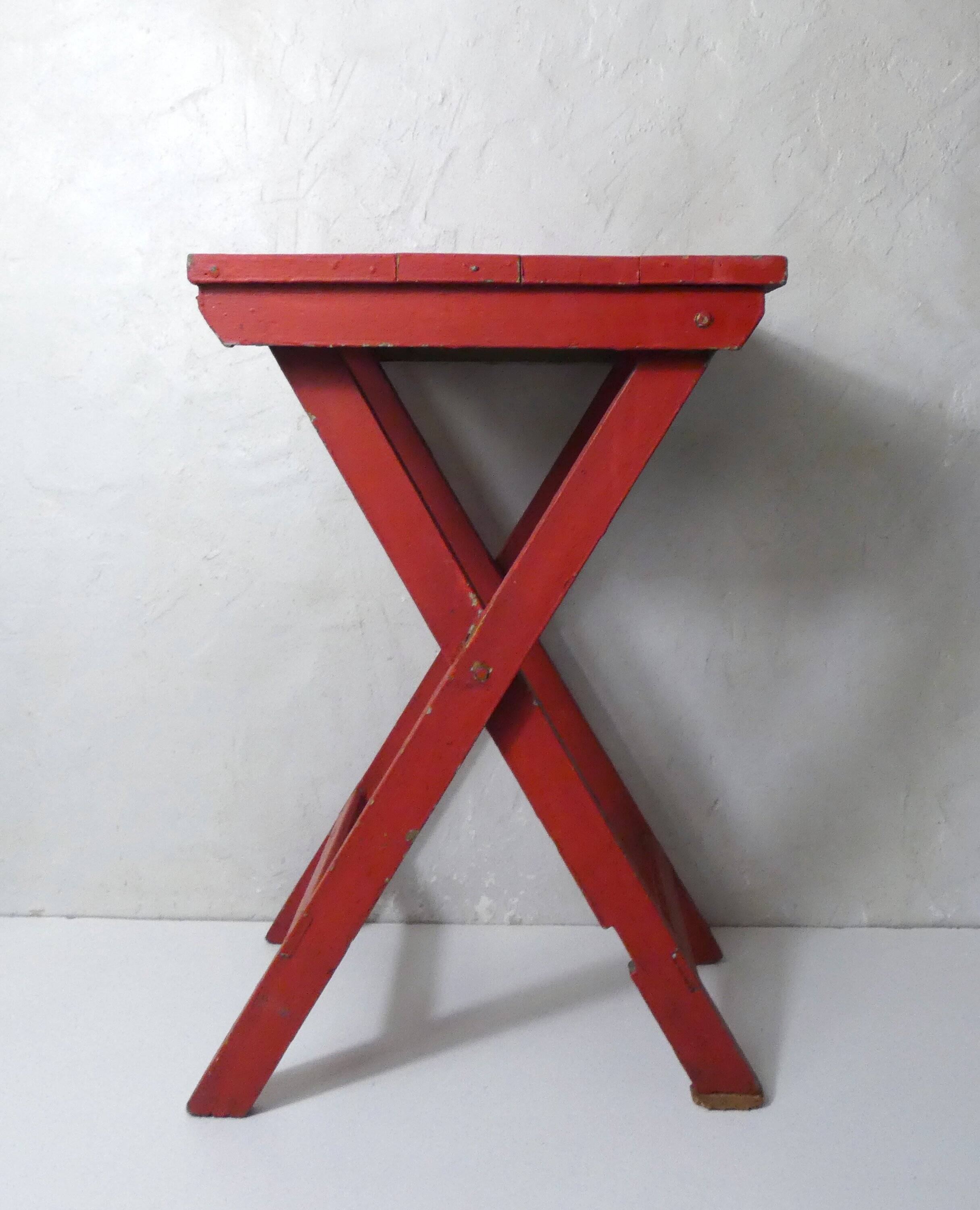 old folding wooden side table