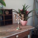 5-pointed candlestick in enamelled brass