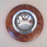 Modernist ashtray in walnut and metal