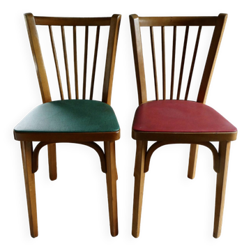 Pair of Baumann bistro chairs, No 12, 1960s