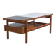 Table basse double face rare par Jos De Mey pour Van Den Berghe-Pauvers, années 1960.