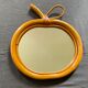 Miroir pomme en rotin & bambou 33x34cm
