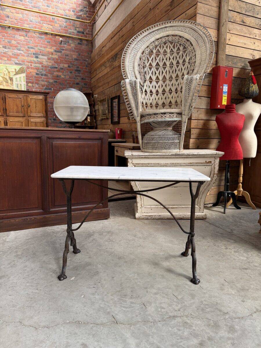 Table de bistrot en marbre fin XIXème