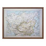 Russian and Chinese Empires, period map, 1887, Authentic.