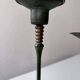 Set of two green bronze Italian candlesticks from the 1980s.