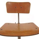 Friso Kramer style plywood atelier drawing table chair