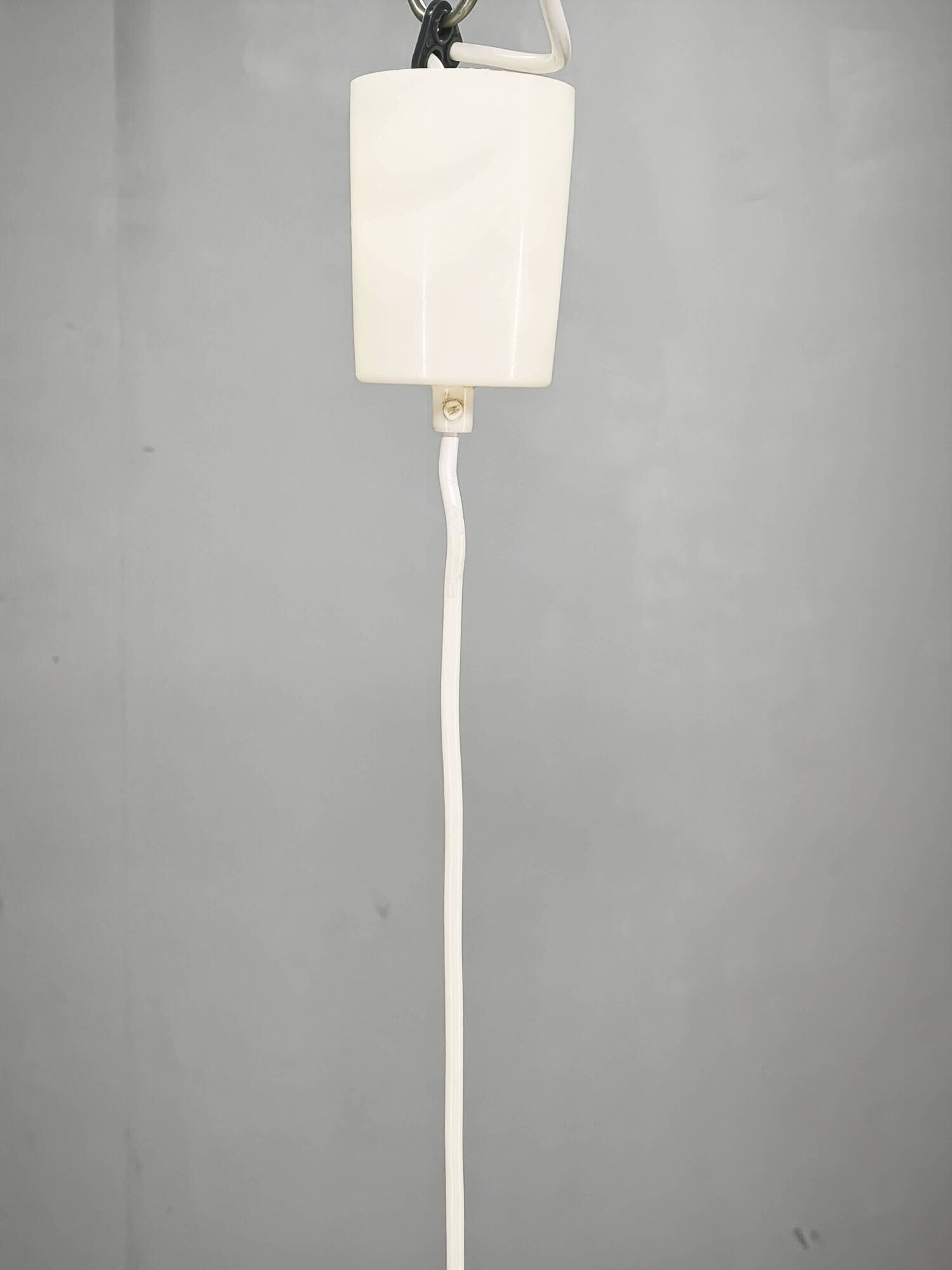 Czechoslovak Opaline Glass and Gold Pendant Light, 1970s