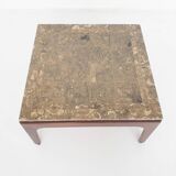 Mid-century fossil stone coffee table