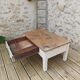 Distressed drawer coffee table, country farmhouse.