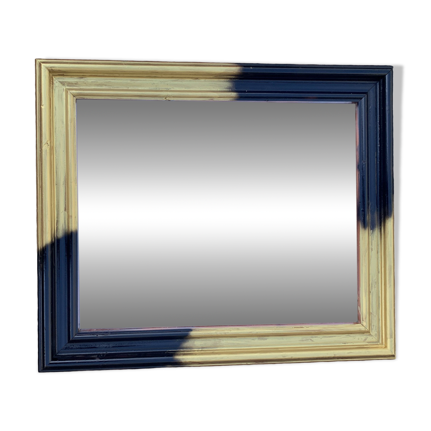 Miroir Noir et doré 64 x 53