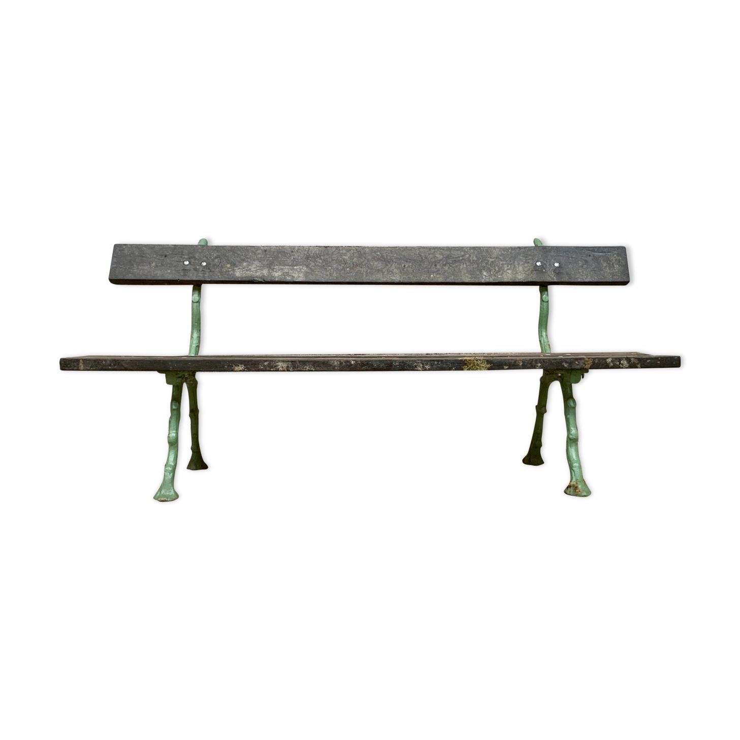 Former early 20th cast iron garden bench