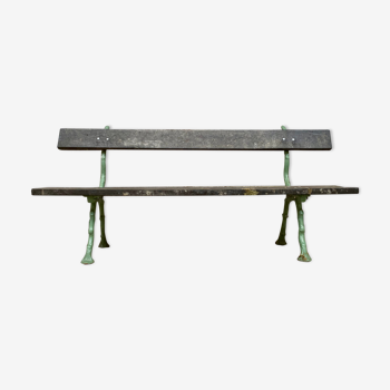 Former early 20th cast iron garden bench