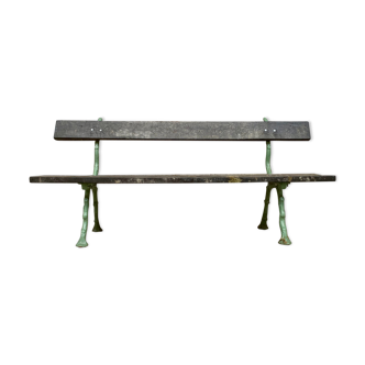 Former early 20th cast iron garden bench