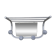 Vintage train style wall-mounted hat rack with angled mirror.