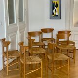 Set of 8 oak dining chairs model 316 by Peter Hvidt & Orla Mølgaard Nielsen for Søborg Mobler