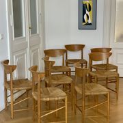 Set of 8 oak dining chairs model 316 by Peter Hvidt & Orla Mølgaard Nielsen for Søborg Mobler