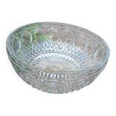 Saladier vintage en verre taillé 