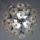 Wonderful Gold and Transparent Murano Glass Ceiling Light Flower
