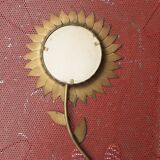 Brass flower mirror