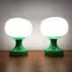 Czech Set of 2 Mid-Century Modern glass table lamps by Ivan Jakeš
