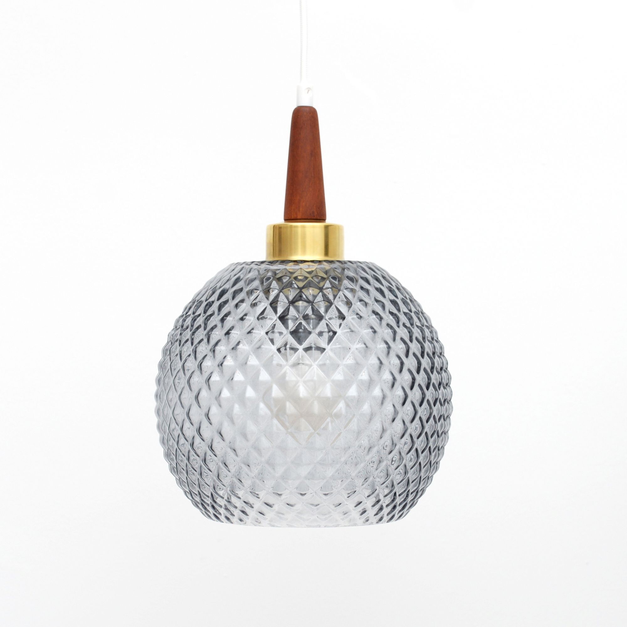 Glass scandinavian lamp, 1960s