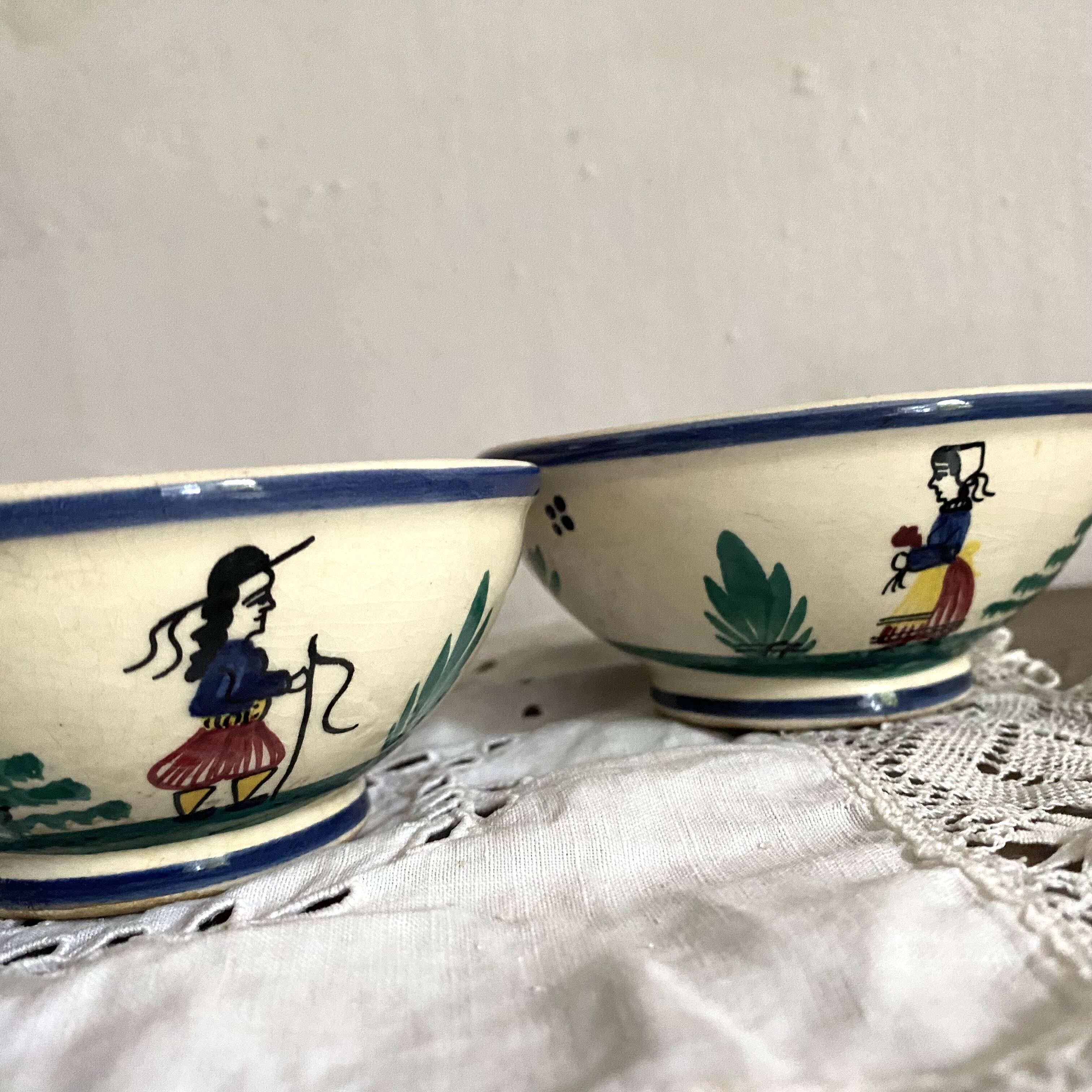 Quimper cider cups or bowls