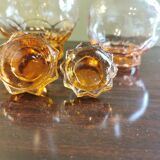Pair of round art deco decanters