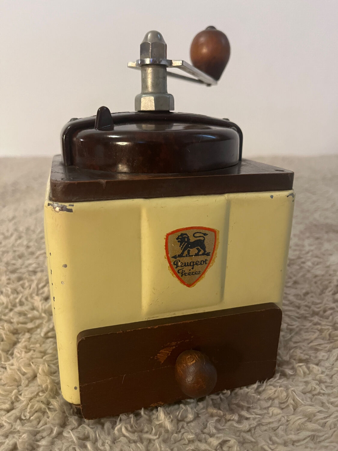 Peugeot wood metal coffee grinder